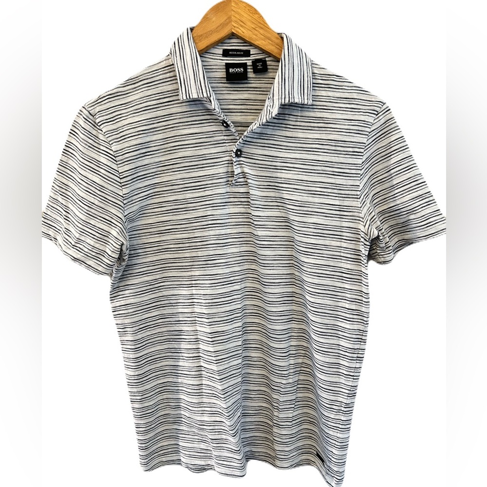 Hugo Boss Striped Polo Shirt Small